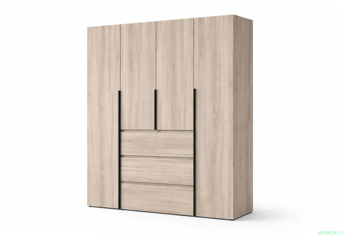 Шкаф Art In Head Light / Лайт 4-дверный с 3 ящиками 160 см, дуб сонома