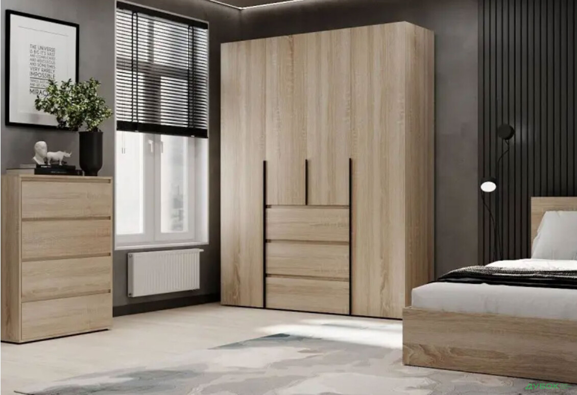 Изображение 2 - Шкаф Art In Head Light / Лайт 4-дверный с 3 ящиками 160 см, дуб сонома