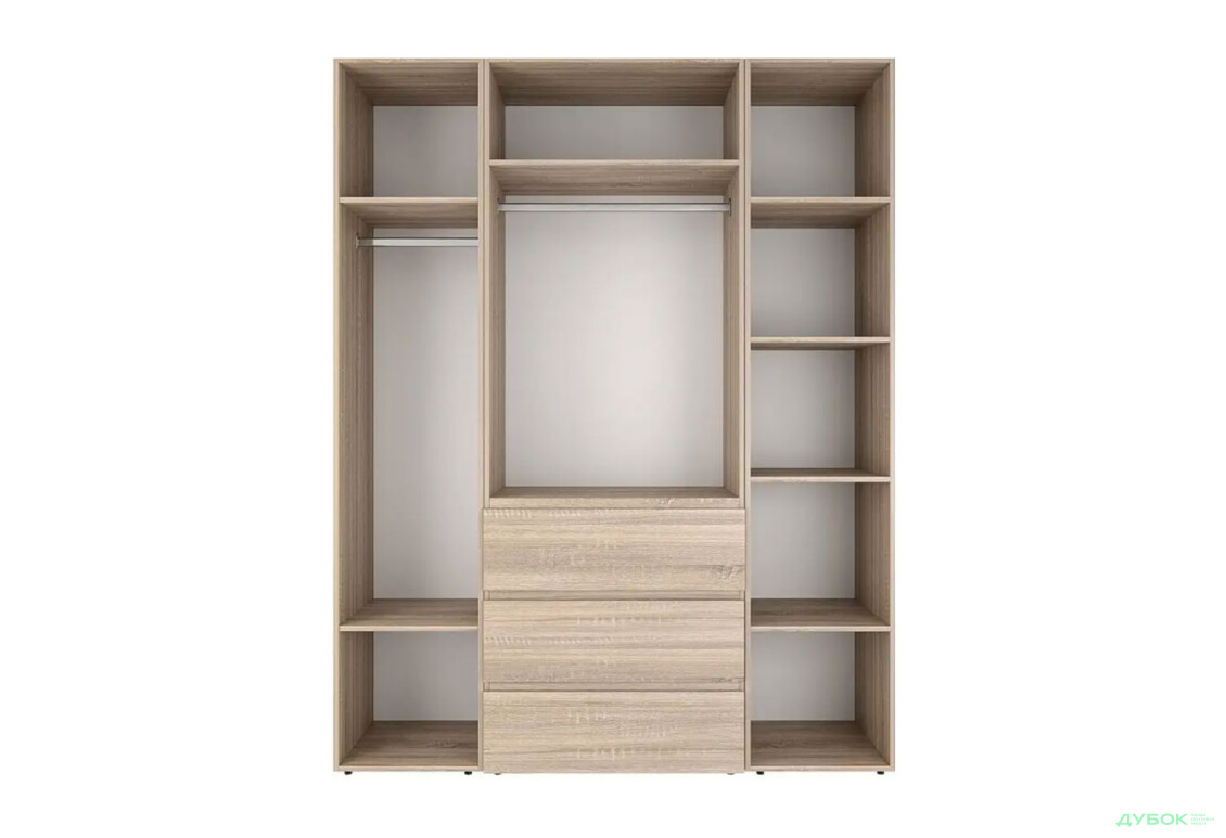 Изображение 5 - Шкаф Art In Head Light / Лайт 4-дверный с 3 ящиками 160 см, дуб сонома