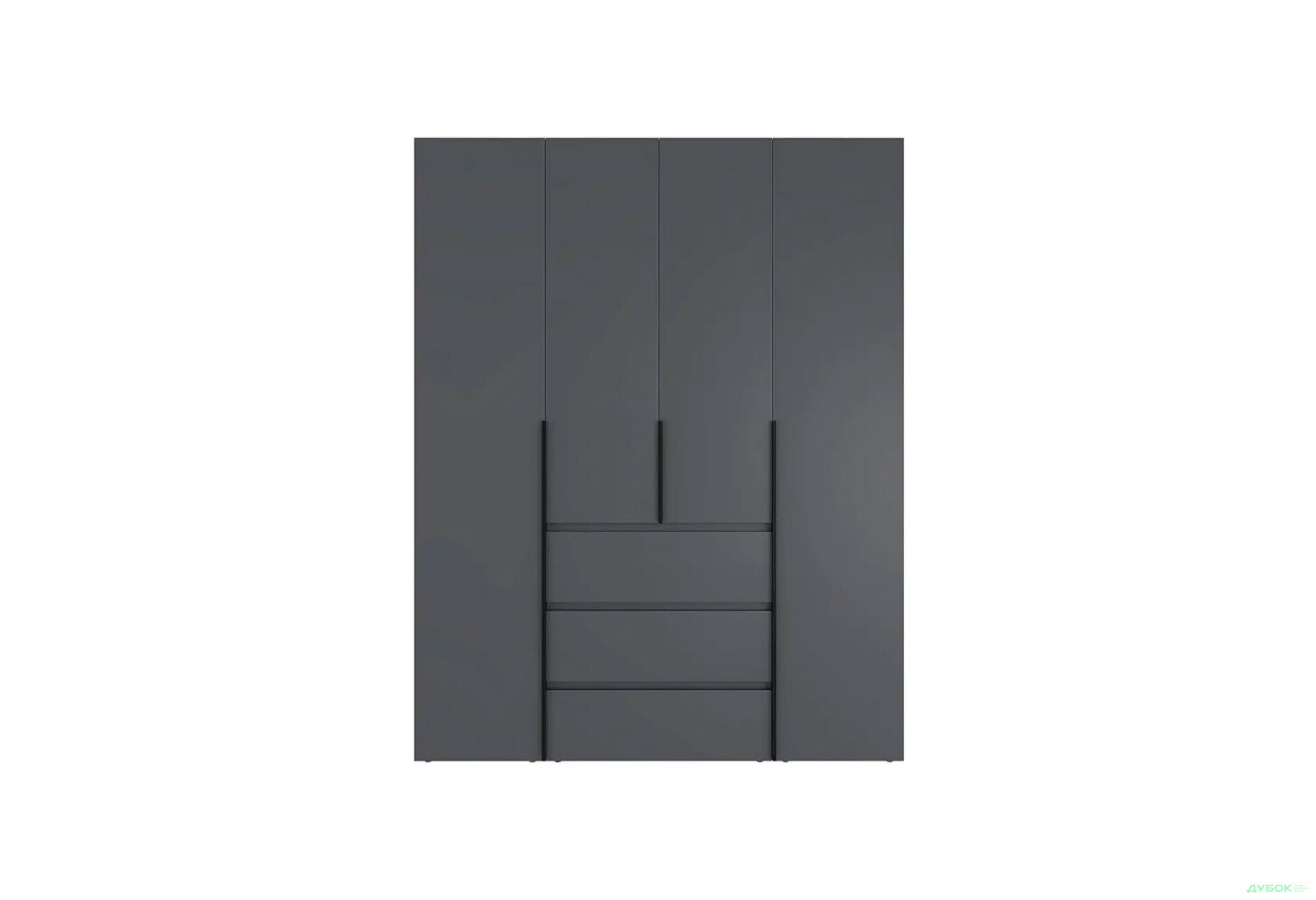 Изображение 4 - Шкаф Art In Head Light / Лайт 4-дверный с 3 ящиками 160 см, графит