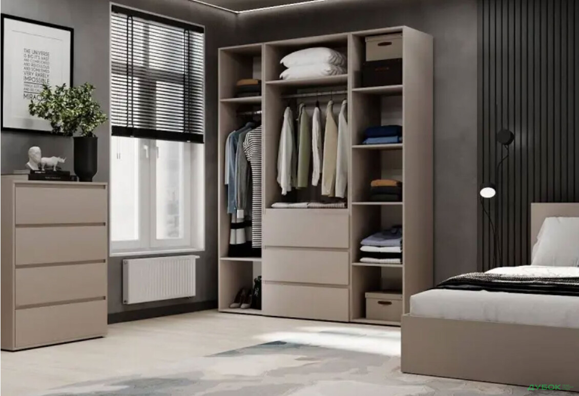 Изображение 3 - Шкаф Art In Head Light / Лайт 4-дверный с 3 ящиками 160 см, кашемир