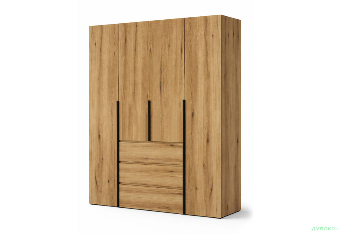 Шкаф Art In Head Light / Лайт 4-дверный с 3 ящиками 160 см, дуб эвок