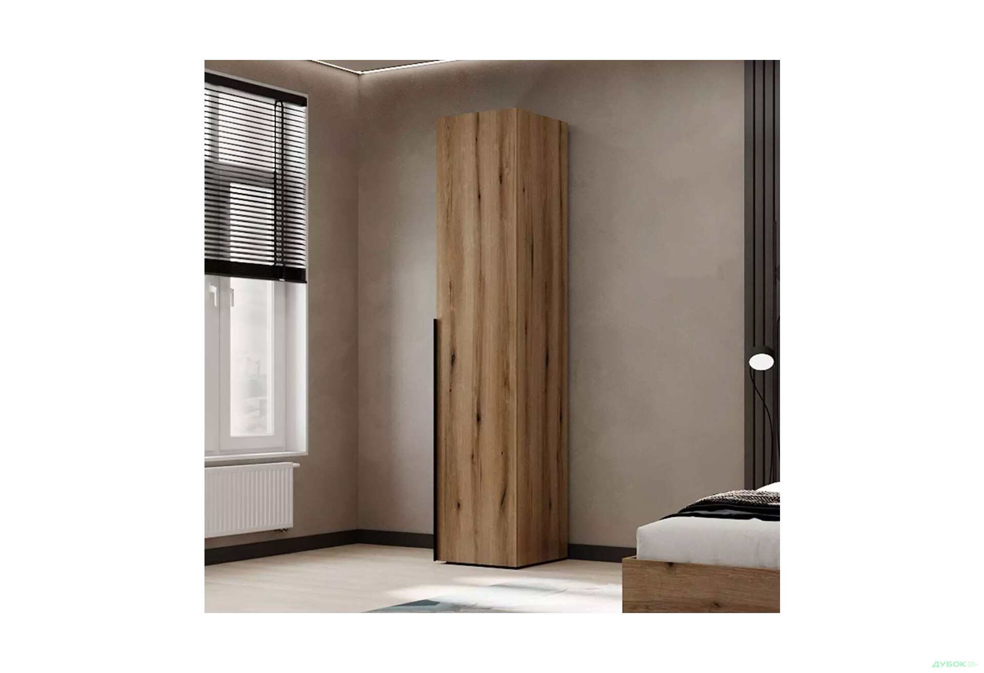 Изображение 3 - Пенал Art In Head Light/Лайт 1-дверный закрытый со штангой 40 см, дуб эвок