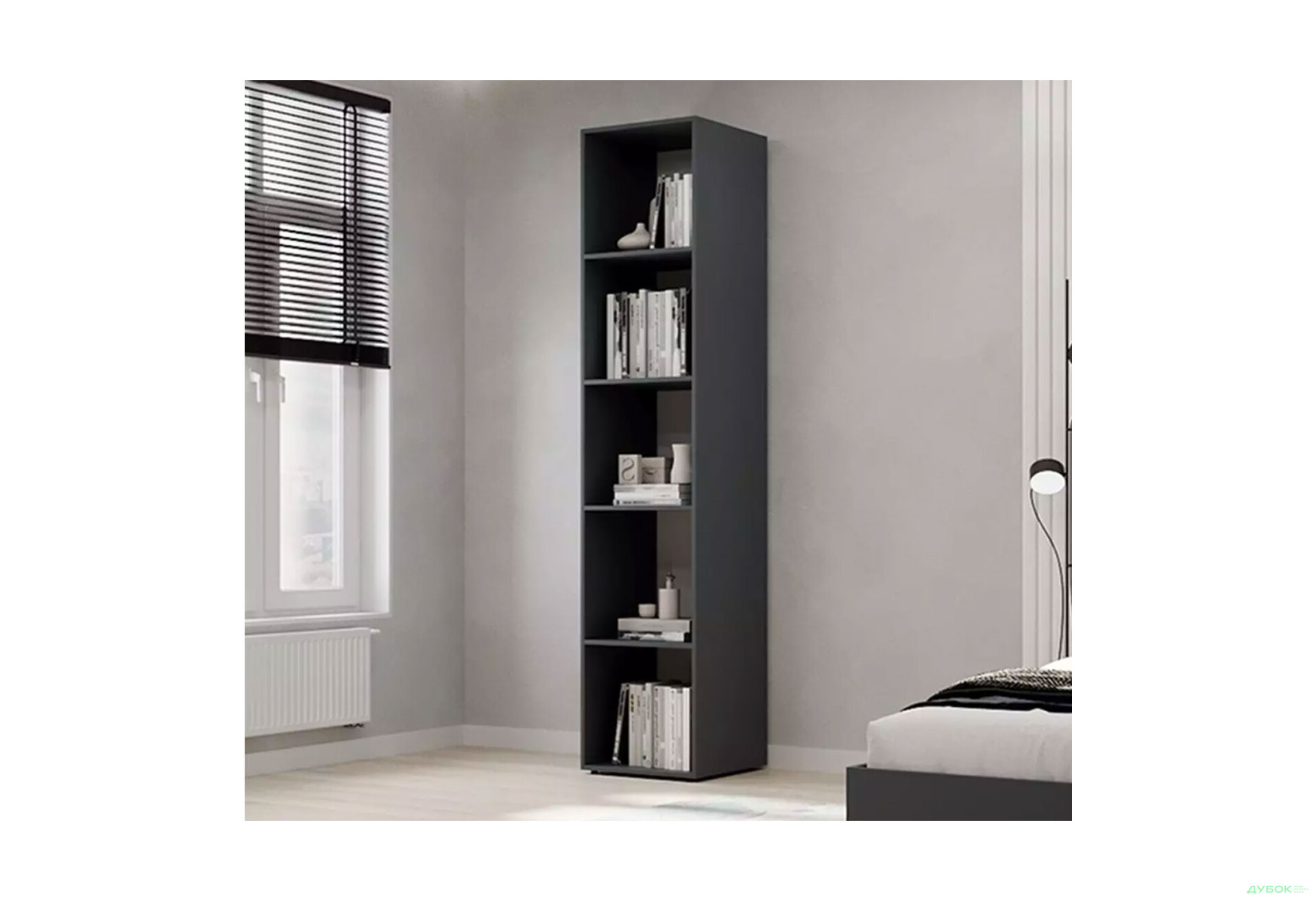 Изображение 3 - Пенал Art In Head Light/Лайт 1-дверный закрытый с полками 40 см, графит