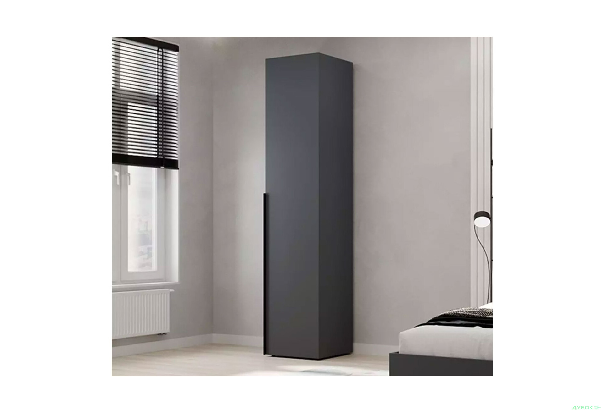 Изображение 2 - Пенал Art In Head Light/Лайт 1-дверный закрытый с полками 40 см, графит