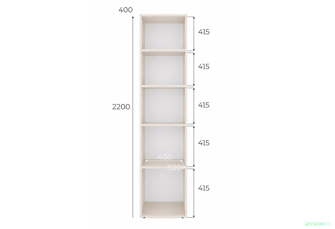 Изображение 6 - Пенал Art In Head Light/Лайт 1-дверный закрытый с полками 40 см, кашемир