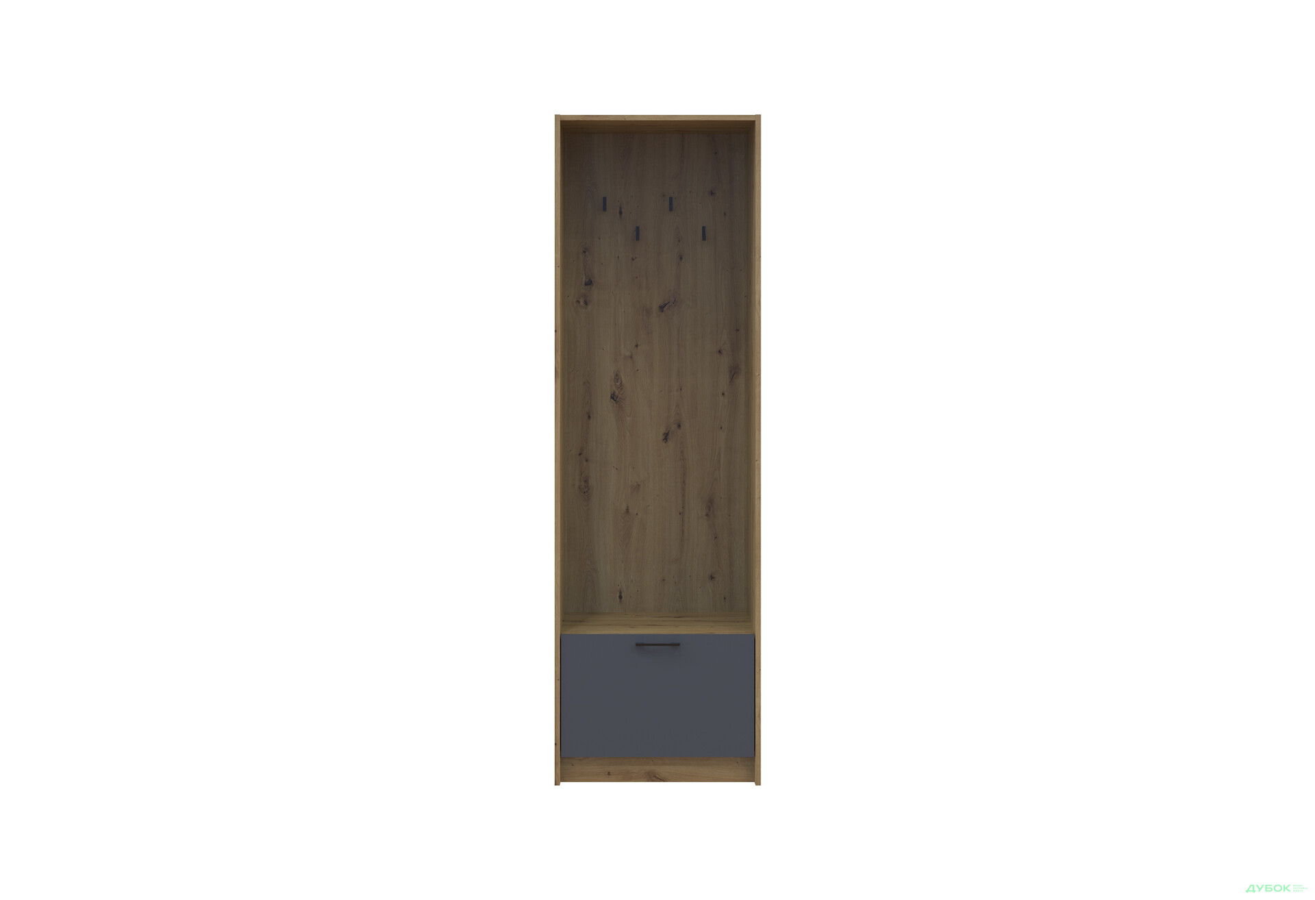 Изображение 4 - Пенал-вешалка Doros Ронди 60 см Дуб Артизан / Графит