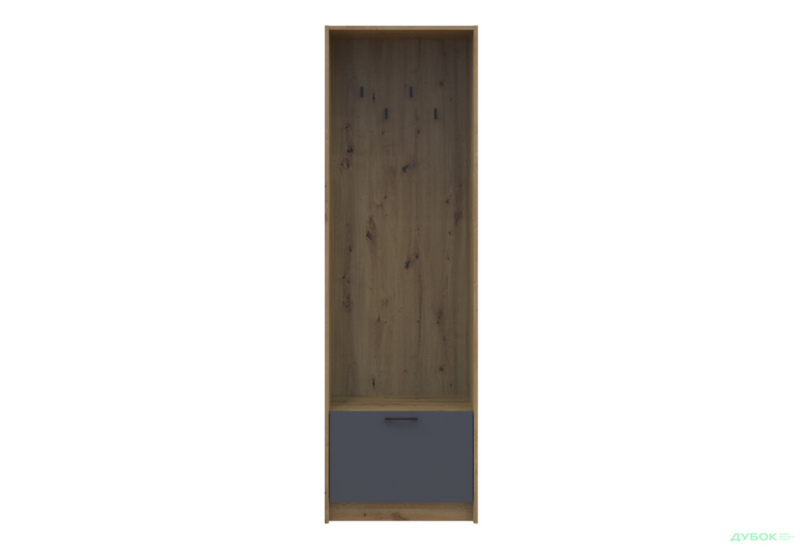 Изображение 4 - Пенал-вешалка Doros Ронди 60 см Дуб Артизан / Графит