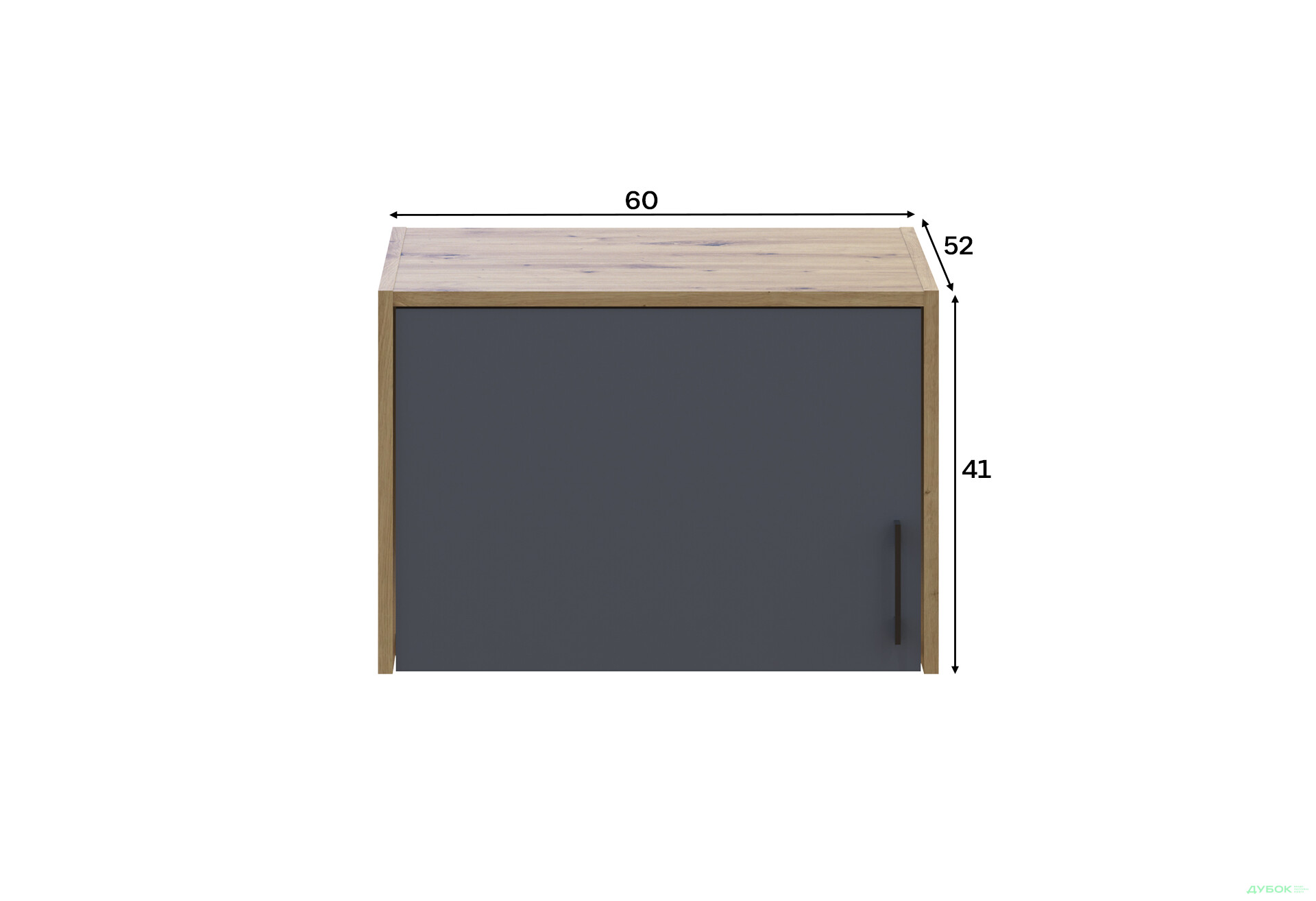 Изображение 6 - Антресоль к пеналу Doros Ронди 60 см Дуб Артизан / Графит
