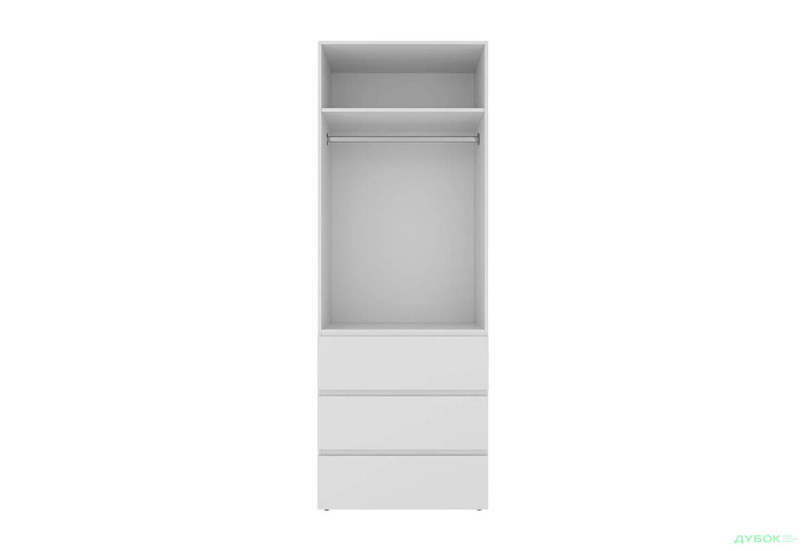 Изображение 4 - Шкаф Art In Head Light / Лайт 2-дверный с 3 ящиками 80 см, белый бриллиант