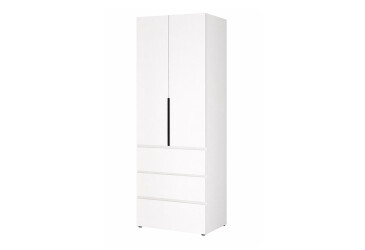 Шкаф распашной №2 белый бриллиант