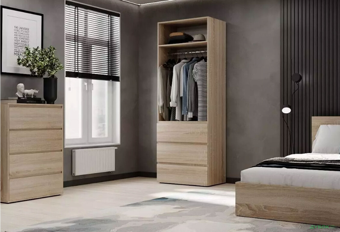 Изображение 3 - Шкаф Art In Head Light / Лайт 2-дверный с 3 ящиками 80 см, дуб сонома