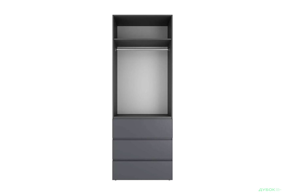 Изображение 5 - Шкаф Art In Head Light / Лайт 2-дверный с 3 ящиками 80 см, графит