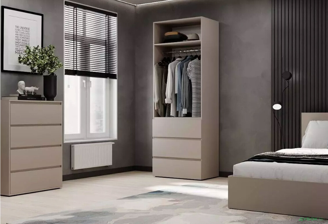 Изображение 3 - Шкаф Art In Head Light / Лайт 2-дверный с 3 ящиками 80 см, кашемир