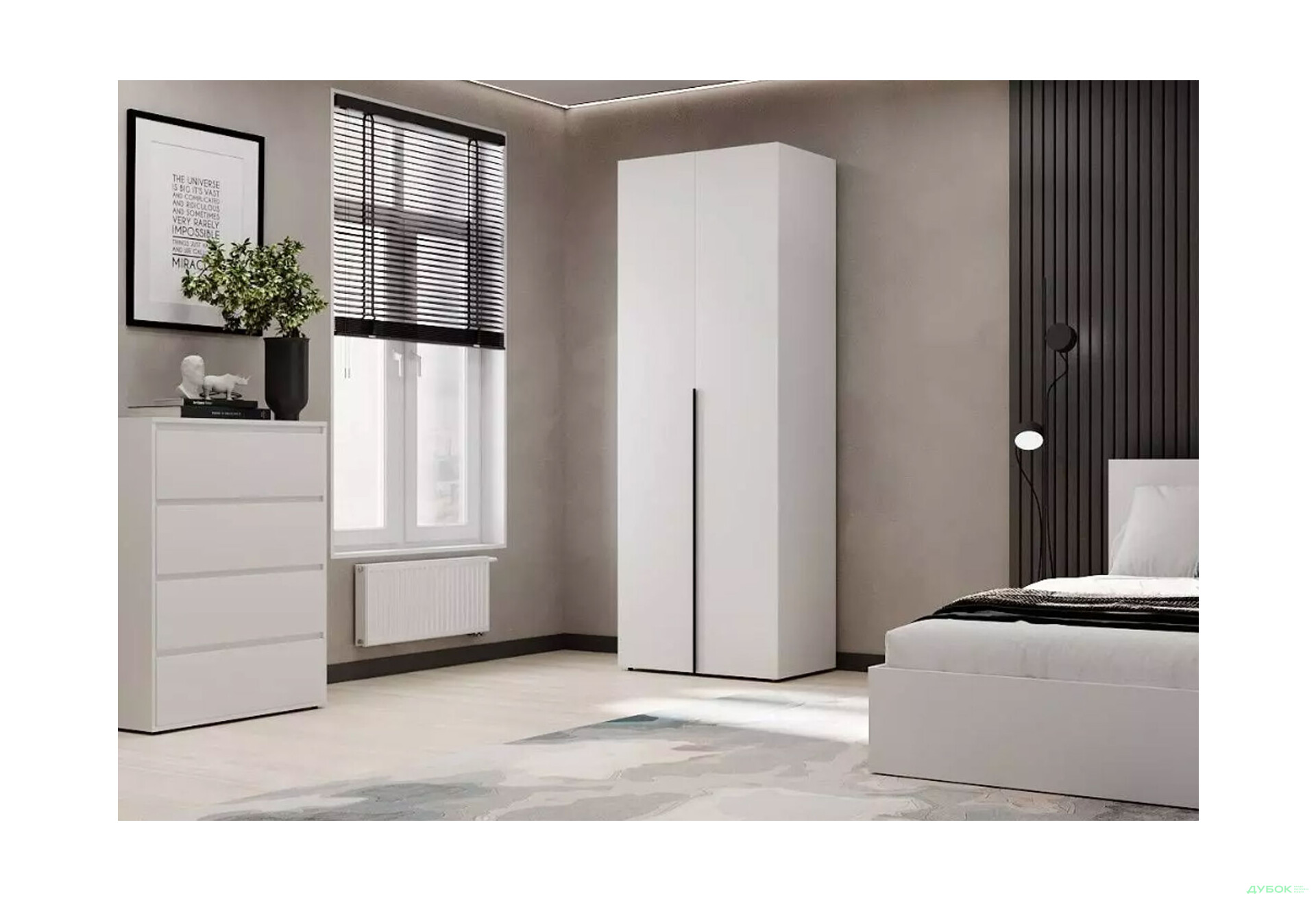 Изображение 2 - Шкаф Art In Head Light / Лайт 2-дверный 80 см, белый бриллиант