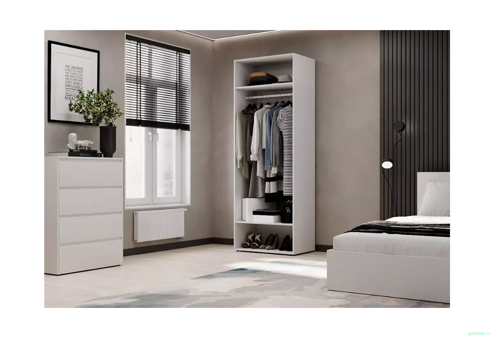 Изображение 3 - Шкаф Art In Head Light / Лайт 2-дверный 80 см, белый бриллиант