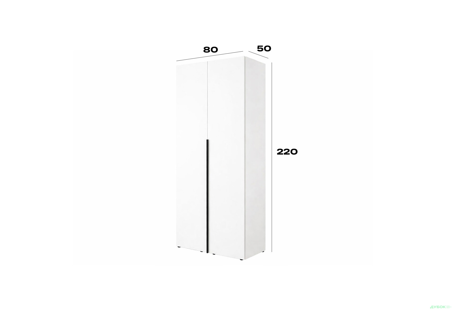 Изображение 6 - Шкаф Art In Head Light / Лайт 2-дверный 80 см, белый бриллиант