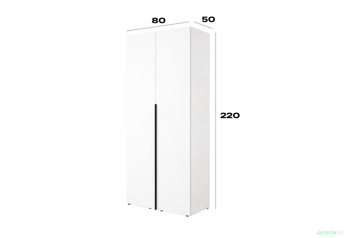 Изображение 6 - Шкаф Art In Head Light / Лайт 2-дверный 80 см, белый бриллиант