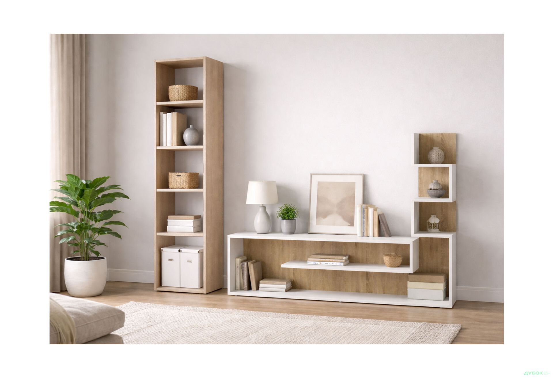 Изображение 1 - Стенка Art In Head Light / Лайт 190 см, дуб сонома / белый диамант