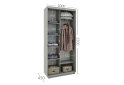 Изображение 3 - Шкаф-купе 2-дверный 100x220x45 см дуб сонома, профиль серебро