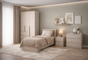 Дитяча Art In Head Light / Лайт з 3-дверною шафою і ліжком 90х200 см, кашемір