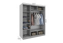 Изображение 3 - Шкаф-купе 2-дверный с зеркалом 180x220x60 см артвуд светлый, профиль серебро