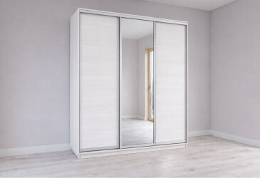 Комплект 2200x600 2ДСП 1 Дзеркало німфея альба, профіль срібло