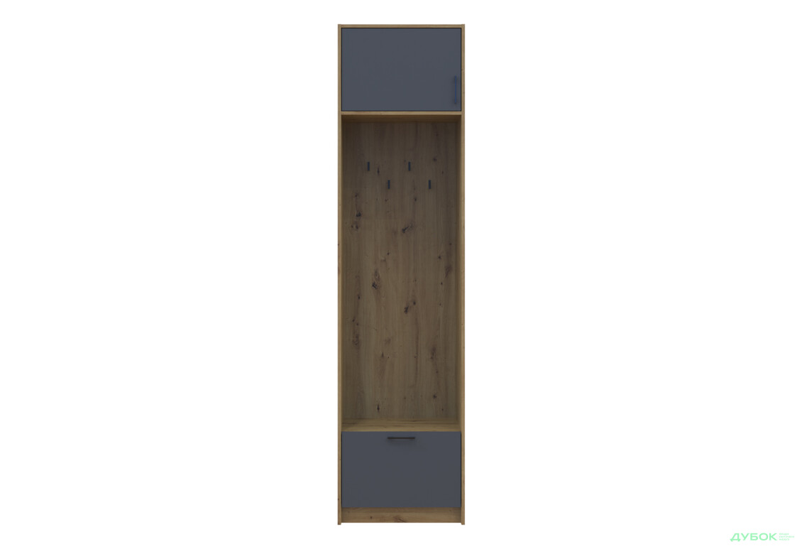 Изображение 4 - Пенал-вешалка Doros Ронди с антресолей 60 см Дуб Артизан / Графит