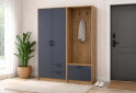 Изображение 2 - Шкаф для одежды 2 ДСП Doros Ронди с вешалкой 142 см Дуб Артизан / Графит