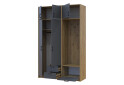 Изображение 3 - Шкаф для одежды 2 ДСП Doros Ронди с вешалкой и антресолью 142 см Дуб Артизан / Графит