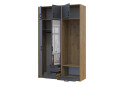 Изображение 3 - Шкаф для одежды 2 ДСП Doros Ронди с вешалкой, зеркалом и антресолью 142 см Дуб Артизан / Графит