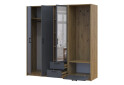 Изображение 3 - Шкаф для одежды 3 ДСП Doros Ронди с вешалкой и зеркалом 181 см Дуб Артизан / Графит