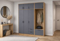 Изображение 2 - Шкаф для одежды 3 ДСП Doros Ронди с вешалкой и антресолью 181 см Дуб Артизан / Графит