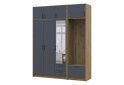 Изображение 1 - Шкаф для одежды 3 ДСП Doros Ронди с вешалкой, зеркалом и антресолью 181 см Дуб Артизан / Графит