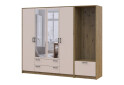 Зображення 1 - Шафа для одягу 4 ДСП Doros Ронді з вішалкою та дзеркалом 220 см Дуб Артізан / Кашемір