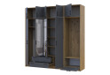 Зображення 3 - Шафа для одягу 4 ДСП Doros Ронді з вішалкою, дзеркалом та антресолею 220 см Дуб Артізан / Графіт