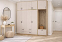 Изображение 2 - Шкаф для одежды 4 ДСП Doros Ронди с вешалкой и высокой антресолью 220 см Дуб Артизан / Кашемир