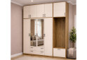 Изображение 2 - Шкаф для одежды 4 ДСП Doros Ронди с вешалкой, зеркалом и высокой антресолью 220 см Дуб Артизан / Кашемир