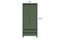 Зображення 3 - Шафа Лаундж / Lounge SZF2D2S 95 см, зелений димчастий / чорний