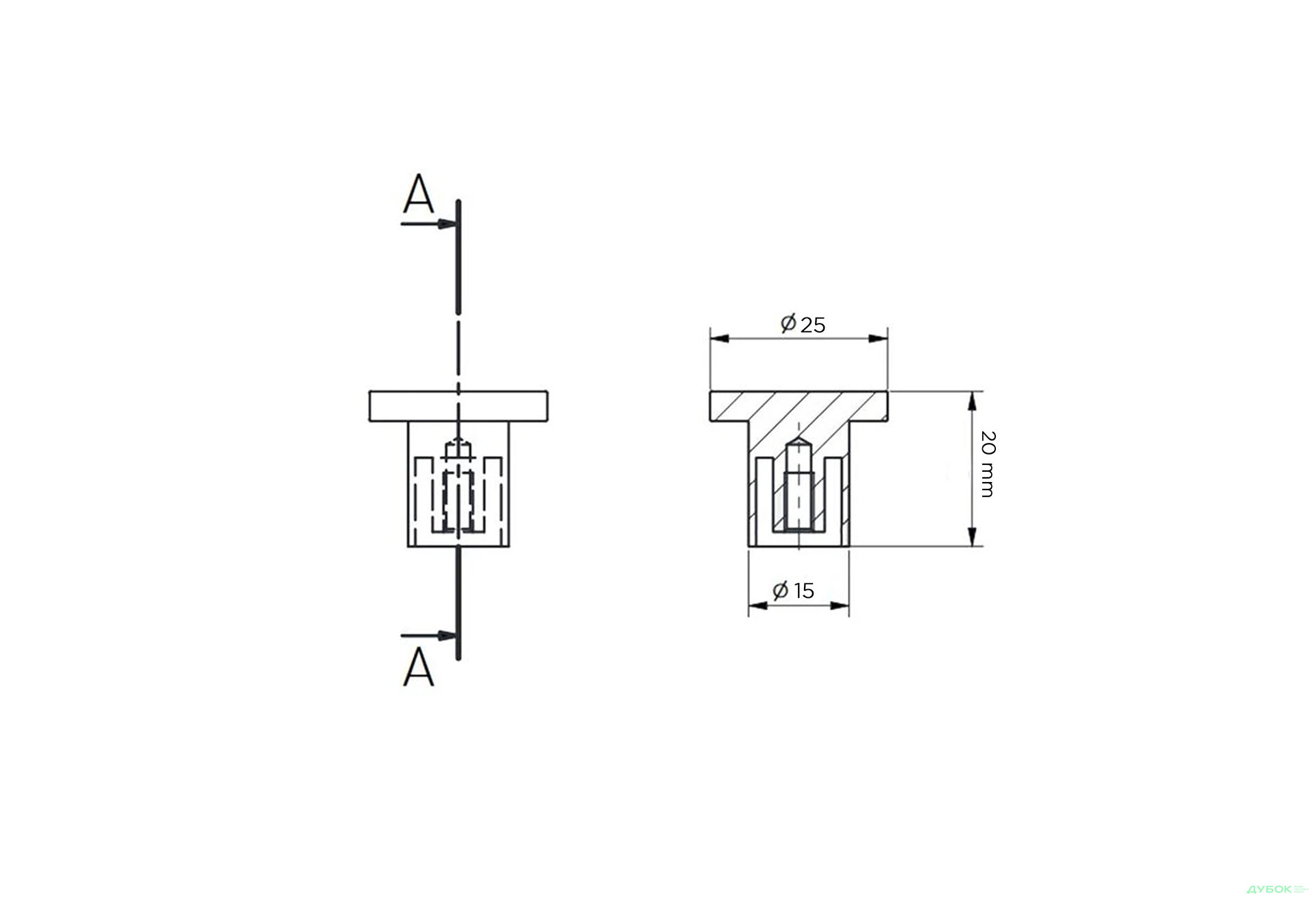 Изображение 3 - Ручка алюминиевая D25хH20 Золотой HL-34-GL