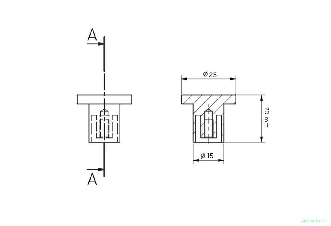 Изображение 3 - Ручка алюминиевая D25хH20 Золотой HL-34-GL