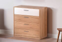 Комод VMV holding Ріко з 4 шухлядами 90 см Дуб сонома/Білий - Зображення 2 Зображення 2 - Комод VMV holding Ріко з 4 шухлядами 90 см Дуб сонома/Білий