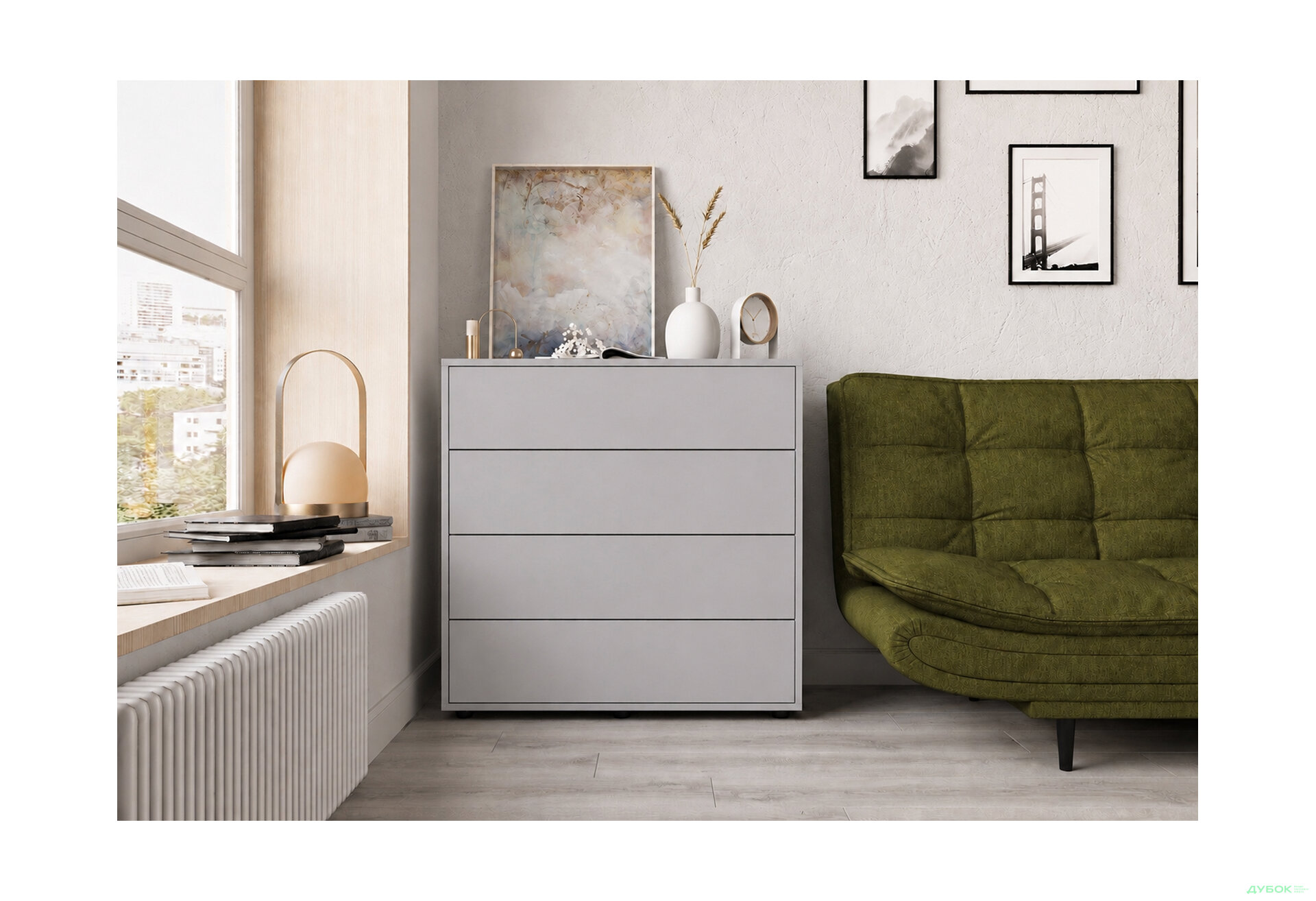Изображение 3 - Комод Соло 90 4Dr (90х90х42) с 4 ящиками 90 см, кашемир
