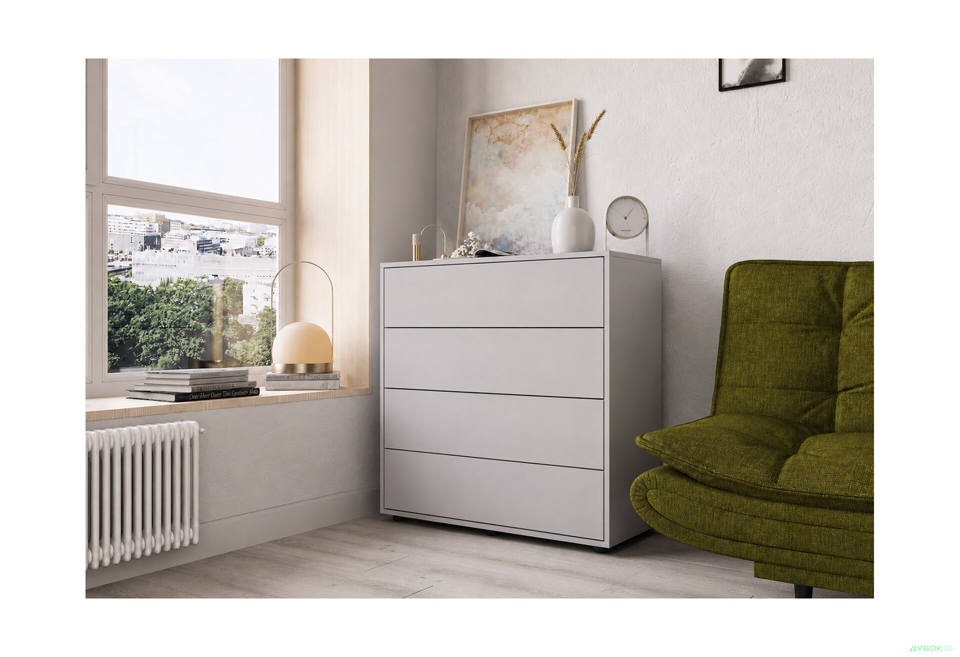 Изображение 2 - Комод Соло 90 4Dr (90х90х42) с 4 ящиками 90 см, кашемир