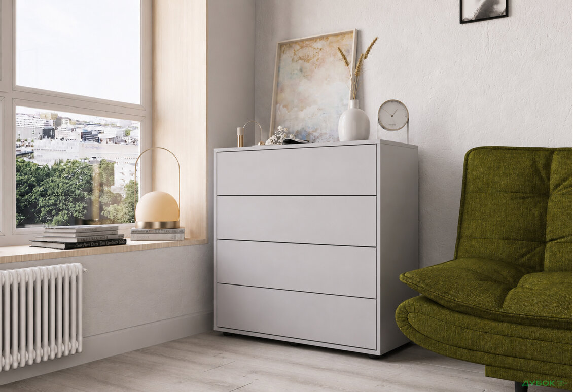 Изображение 2 - Комод Соло 90 4Dr (90х90х42) с 4 ящиками 90 см, кашемир