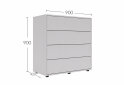 Изображение 5 - Комод Соло 90 4Dr (90х90х42) с 4 ящиками 90 см, кашемир