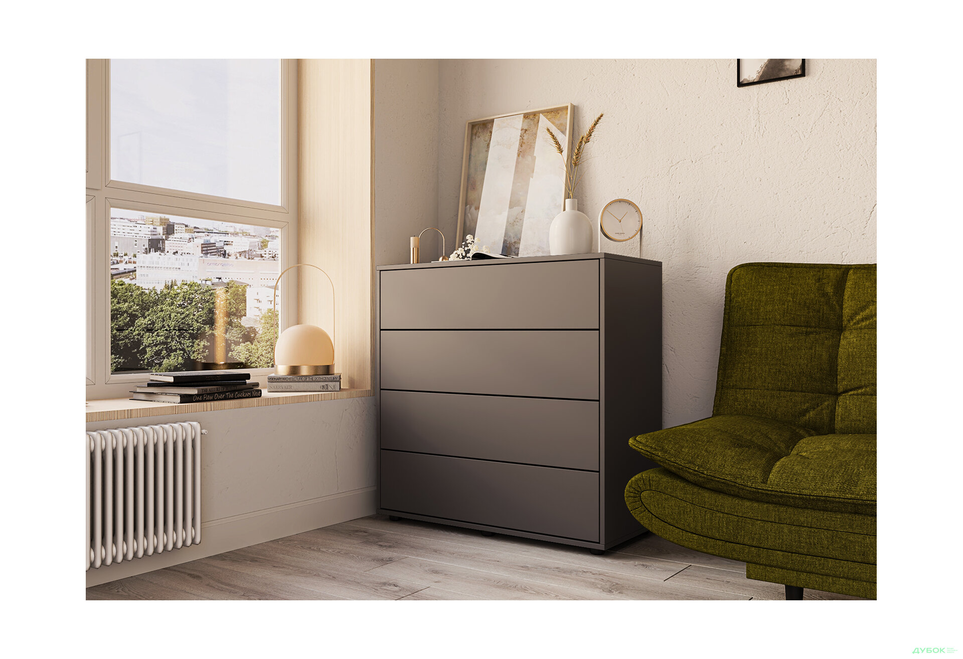 Изображение 4 - Комод Соло 90 4Dr (90х90х42) с 4 ящиками 90 см, графит