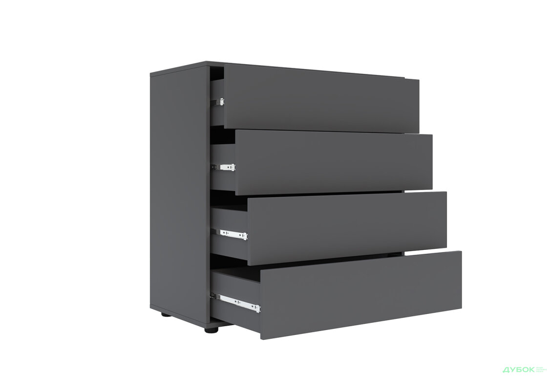 Изображение 3 - Комод Соло 90 4Dr (90х90х42) с 4 ящиками 90 см, графит