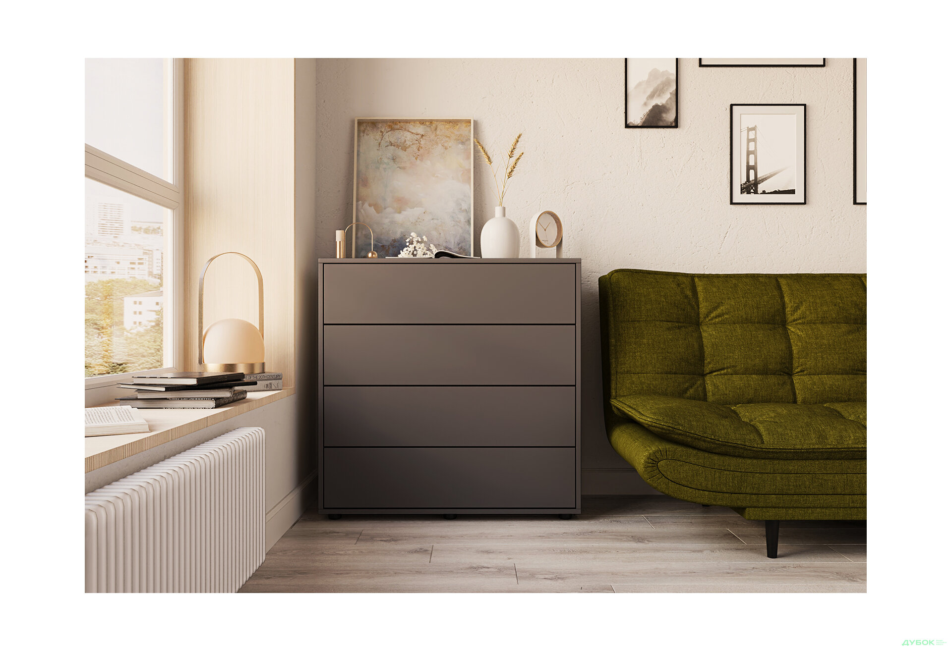 Изображение 2 - Комод Соло 90 4Dr (90х90х42) с 4 ящиками 90 см, графит