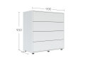 Изображение 5 - Комод Соло 90 4Dr (90х90х42) с 4 ящиками 90 см, нимфея альба
